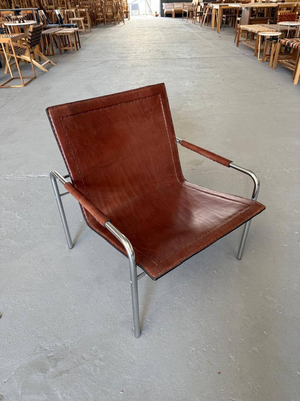 Sillón LWG Cuero entero Chocolate