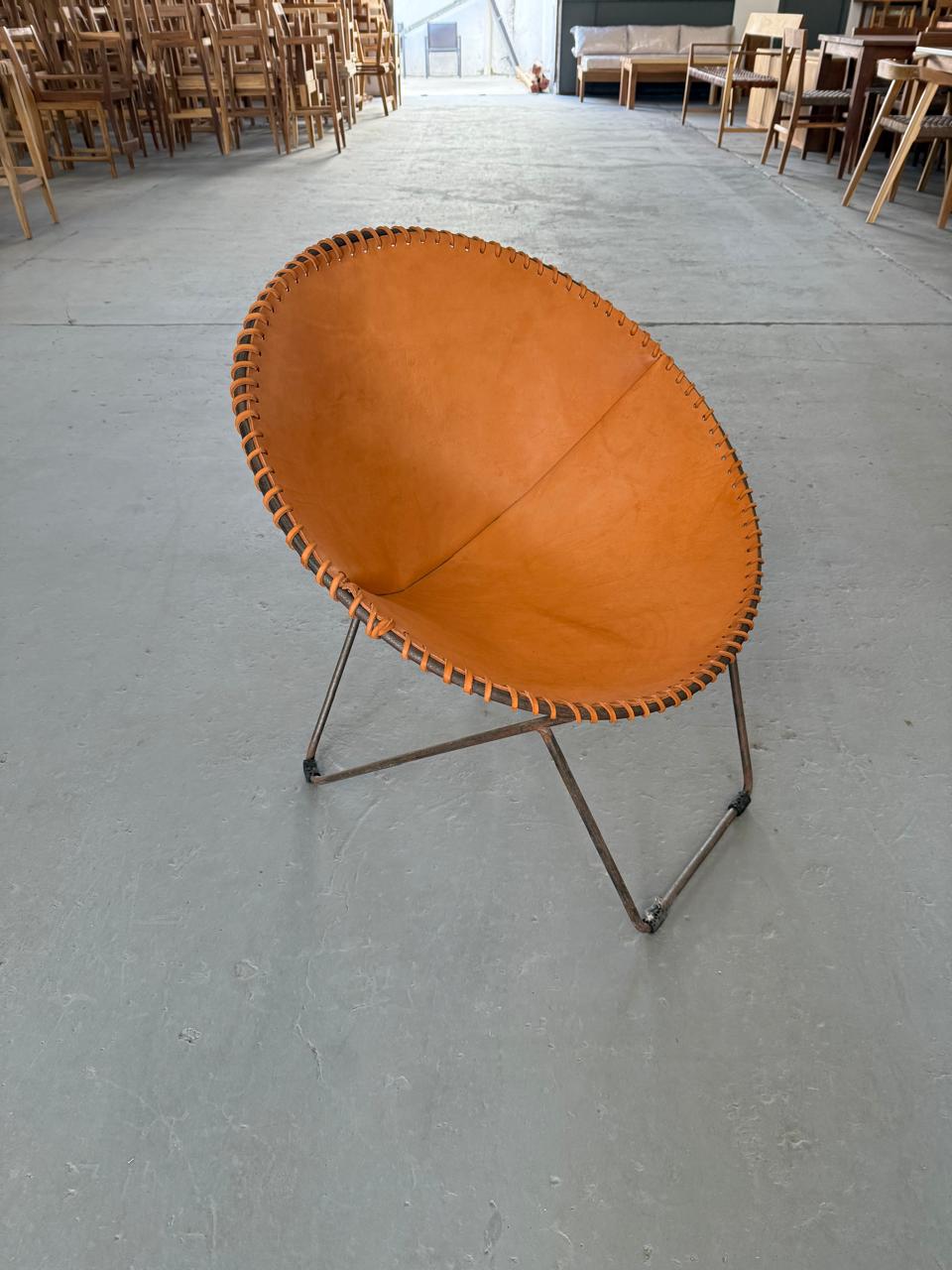 Sillón Honguito cuero entero Natural