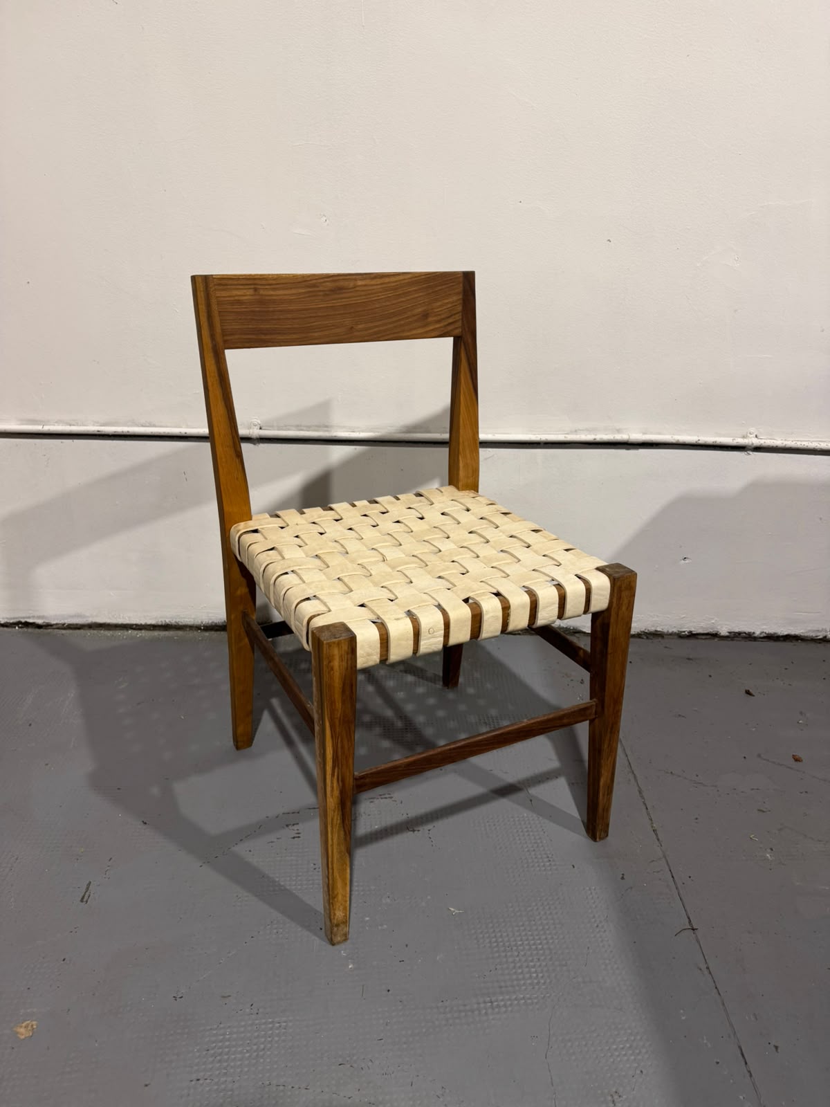 Silla Luca Cuero Blanco