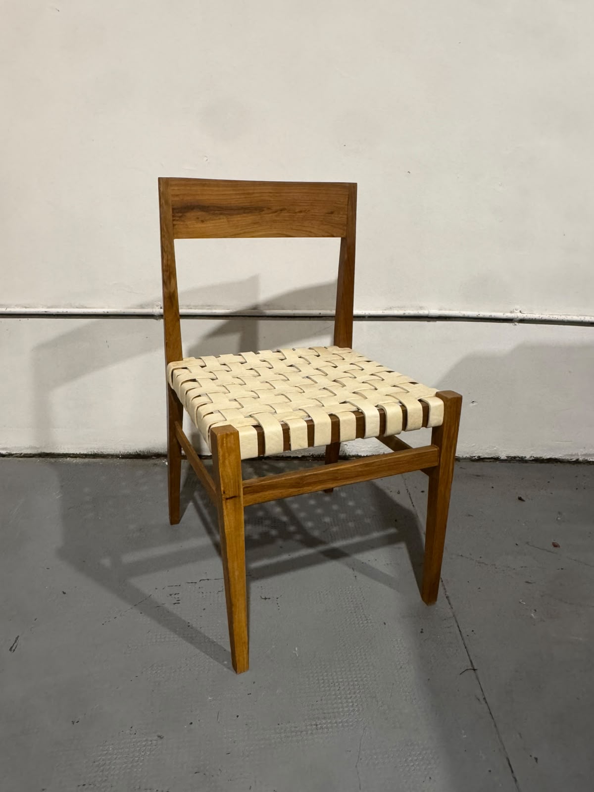 Silla Luca Cuero Blanco